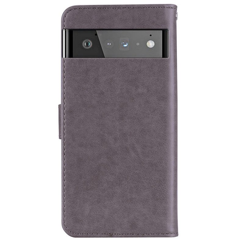 Flip Case voor Google Pixel 6 Pro Uil Mandala En Charme