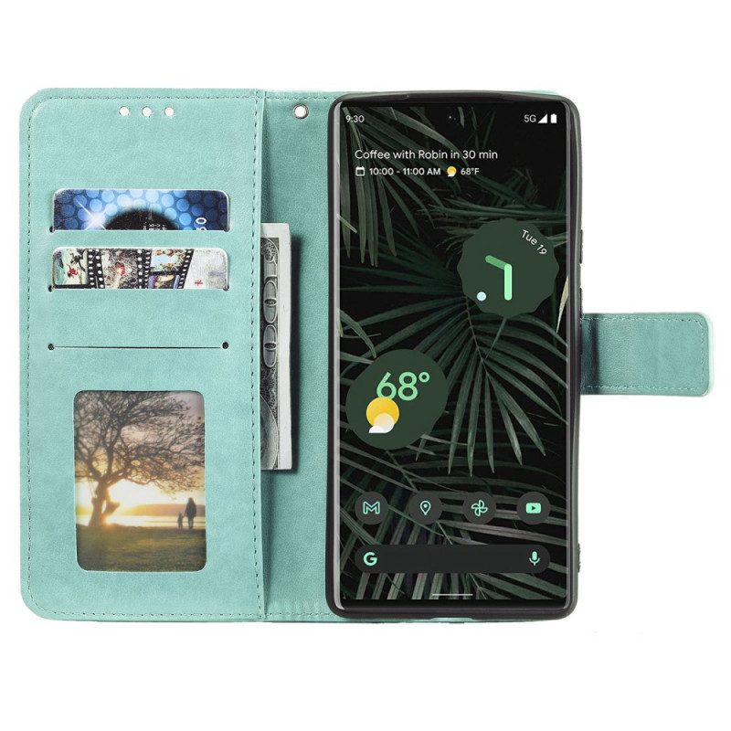 Flip Case voor Google Pixel 6 Pro Zon Mandala