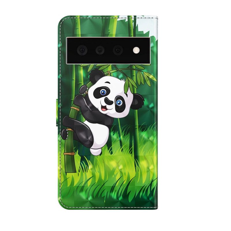 Folio-hoesje voor Google Pixel 6 Pro Panda En Bamboe