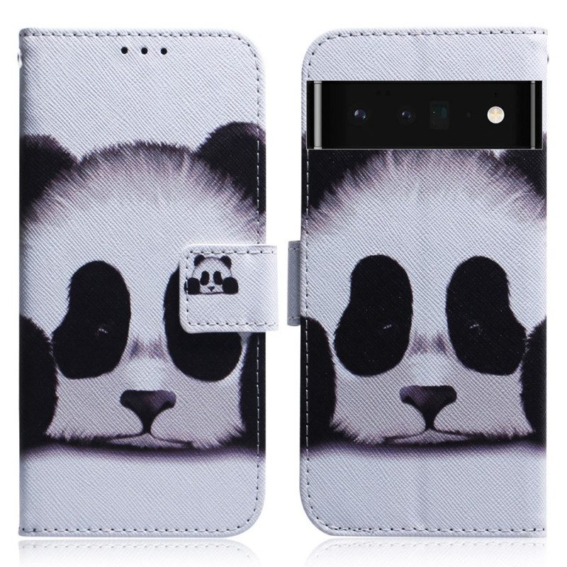 Folio-hoesje voor Google Pixel 6 Pro Panda Gezicht