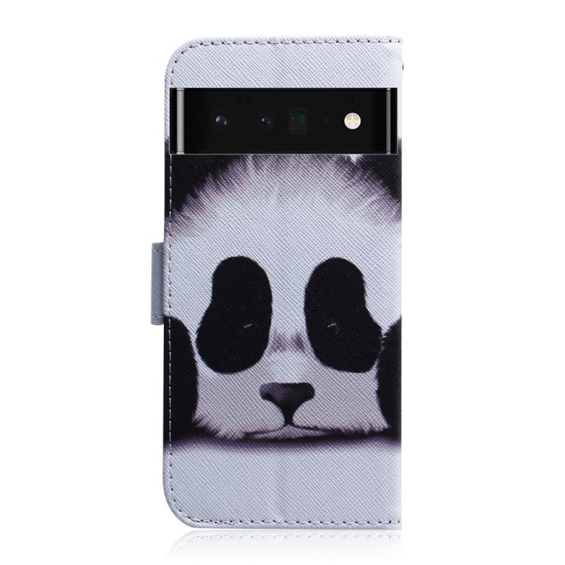 Folio-hoesje voor Google Pixel 6 Pro Panda Gezicht