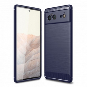 Hoesje voor Google Pixel 6 Pro Geborstelde Koolstofvezel