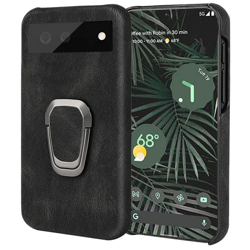 Hoesje voor Google Pixel 6 Pro Leather Effect Elegance Ring-support Nieuwe Kleuren