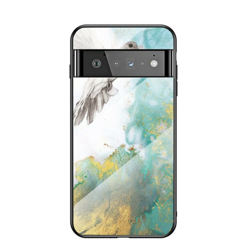 Hoesje voor Google Pixel 6 Pro Marmer Gehard Glas