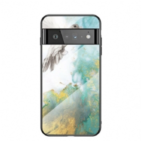 Hoesje voor Google Pixel 6 Pro Marmer Gehard Glas