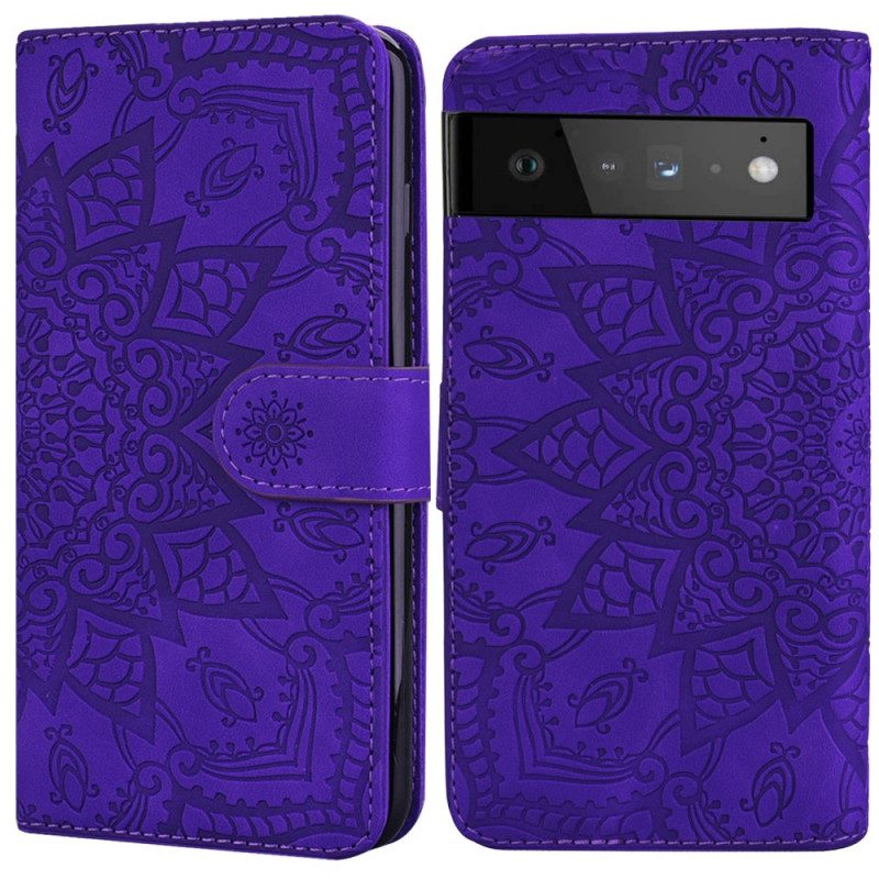 Leren Hoesje voor Google Pixel 6 Pro Barok-mandala