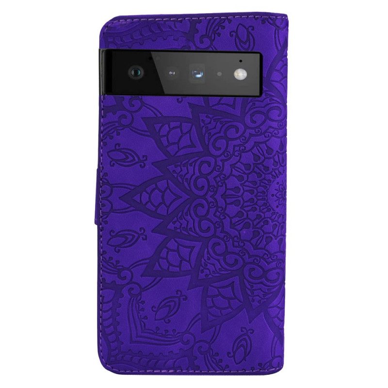 Leren Hoesje voor Google Pixel 6 Pro Barok-mandala