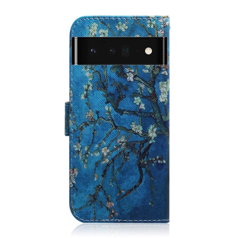 Leren Hoesje voor Google Pixel 6 Pro Bloeiende Boomtak