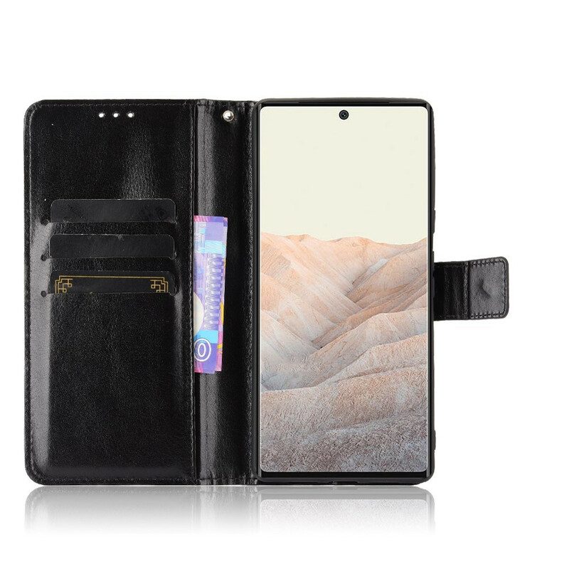 Leren Hoesje voor Google Pixel 6 Pro Flitsend Kunstleer