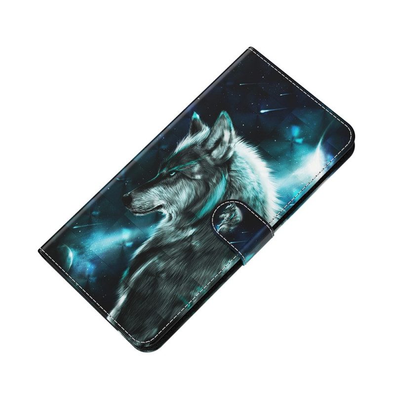 Leren Hoesje voor Google Pixel 6 Pro Majestueuze Wolf