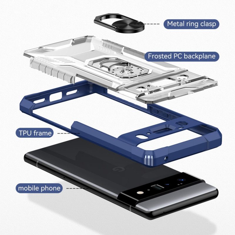 Telefoonhoesje voor Google Pixel 6 Pro Robuuste Schildringbeugel