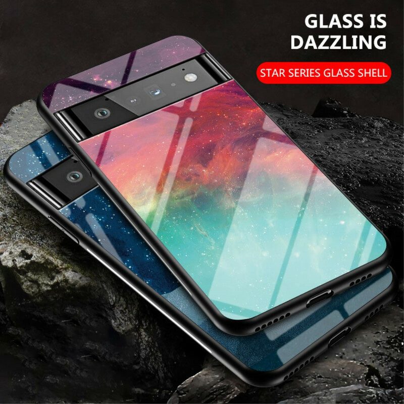 Telefoonhoesje voor Google Pixel 6 Pro Schoonheid Gehard Glas