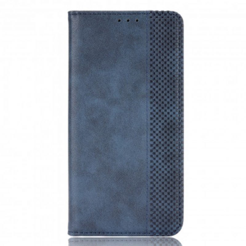 Bescherming Hoesje voor Vivo X60 Folio-hoesje Gestileerd Vintage Leereffect