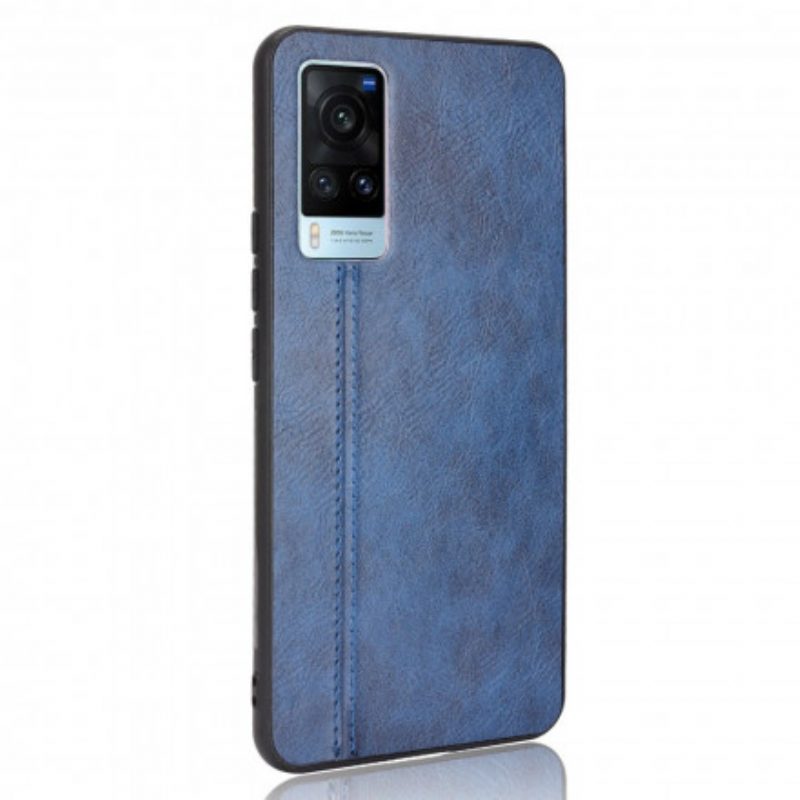 Hoesje voor Vivo X60 Couture-leereffect