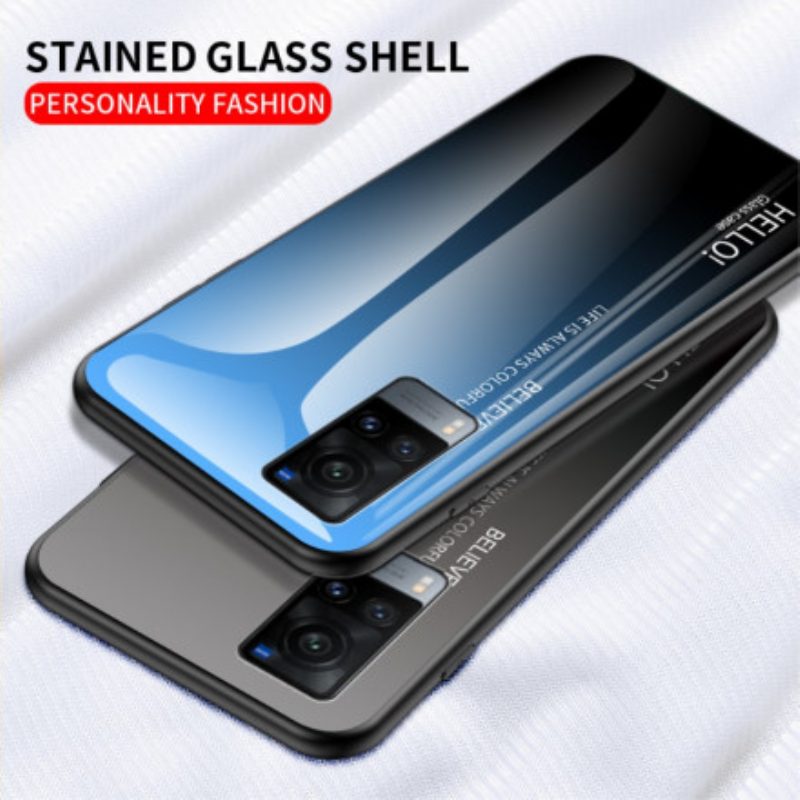 Hoesje voor Vivo X60 Gehard Glas Hallo