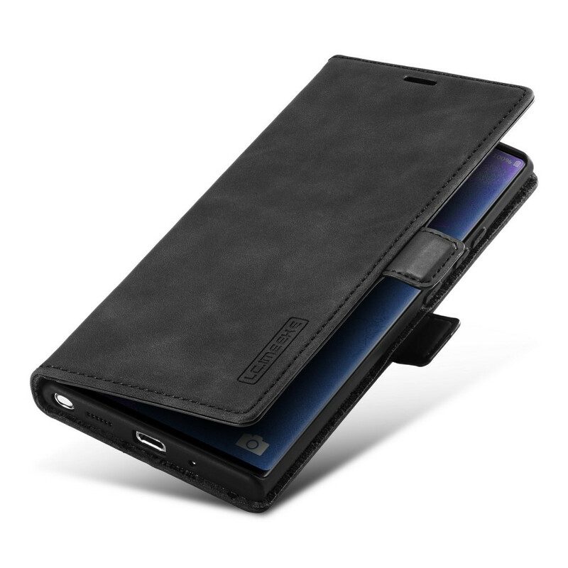 Bescherming Hoesje voor Samsung Galaxy Note 20 Ultra Folio-hoesje Lc.imeeke Ledereffect