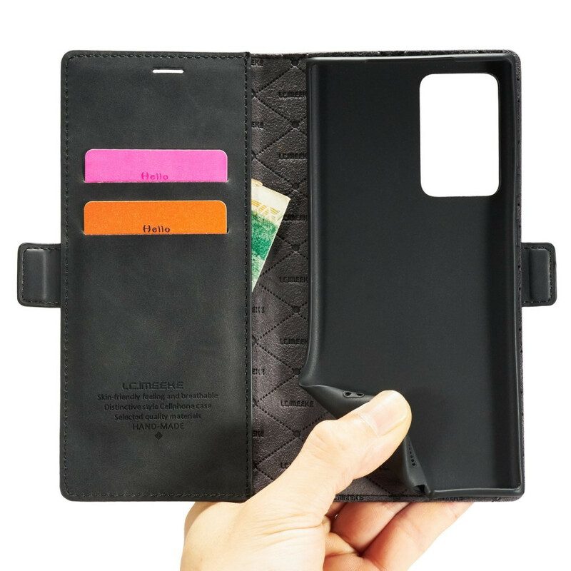 Bescherming Hoesje voor Samsung Galaxy Note 20 Ultra Folio-hoesje Lc.imeeke Ledereffect