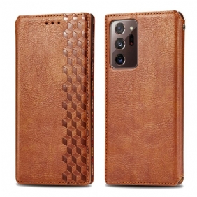 Bescherming Hoesje voor Samsung Galaxy Note 20 Ultra Folio-hoesje Leren Band Met Diamanteffect