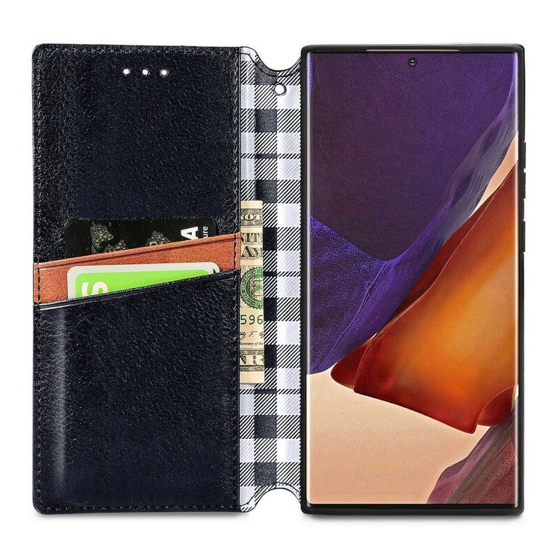 Bescherming Hoesje voor Samsung Galaxy Note 20 Ultra Folio-hoesje Leren Band Met Diamanteffect