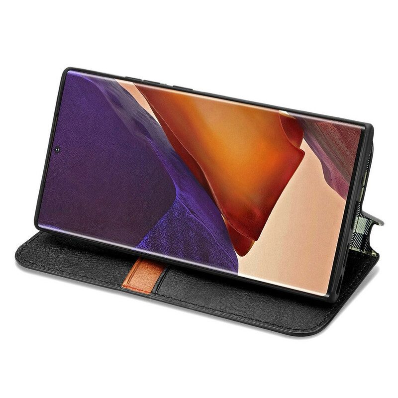 Bescherming Hoesje voor Samsung Galaxy Note 20 Ultra Folio-hoesje Leren Band Met Diamanteffect