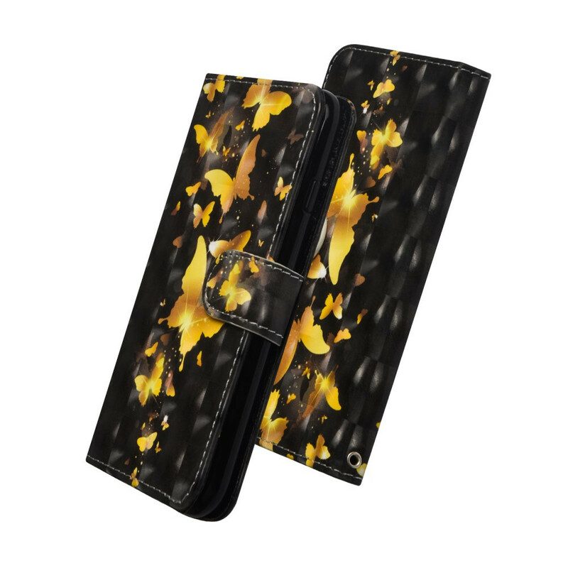 Folio-hoesje voor Samsung Galaxy Note 20 Ultra Gele Vlinders