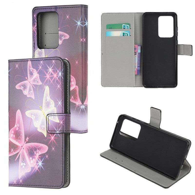 Folio-hoesje voor Samsung Galaxy Note 20 Ultra Intense Vlinders