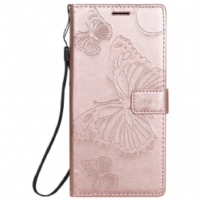 Folio-hoesje voor Samsung Galaxy Note 20 Ultra Met Ketting Gigantische Riemvlinders