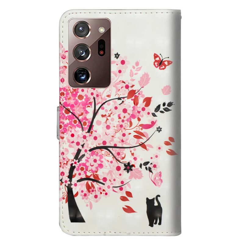 Folio-hoesje voor Samsung Galaxy Note 20 Ultra Roze Boom