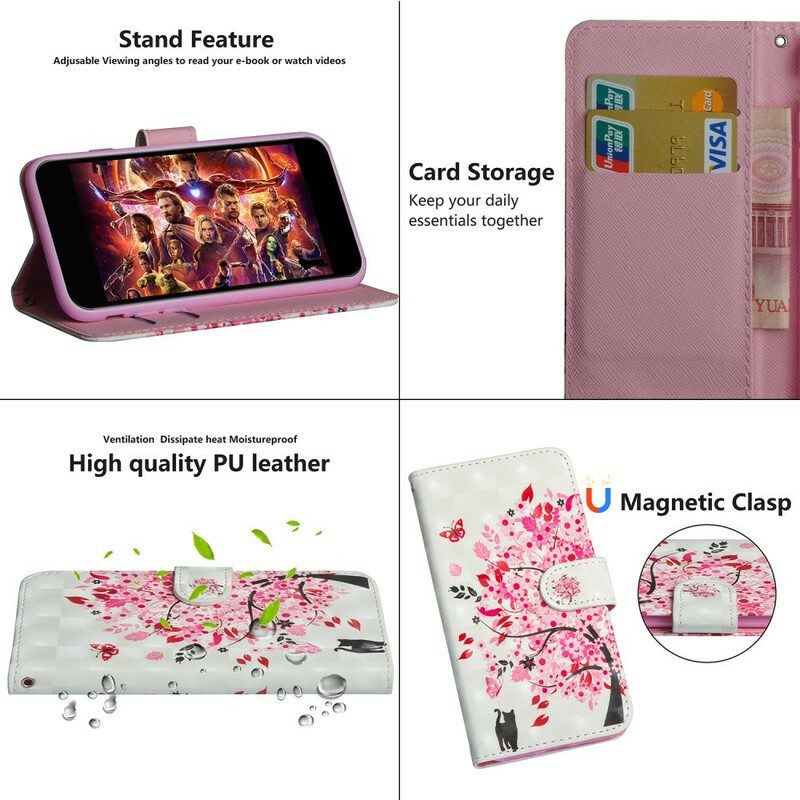 Folio-hoesje voor Samsung Galaxy Note 20 Ultra Roze Boom