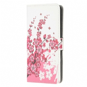 Folio-hoesje voor Samsung Galaxy Note 20 Ultra Tropische Bloemen