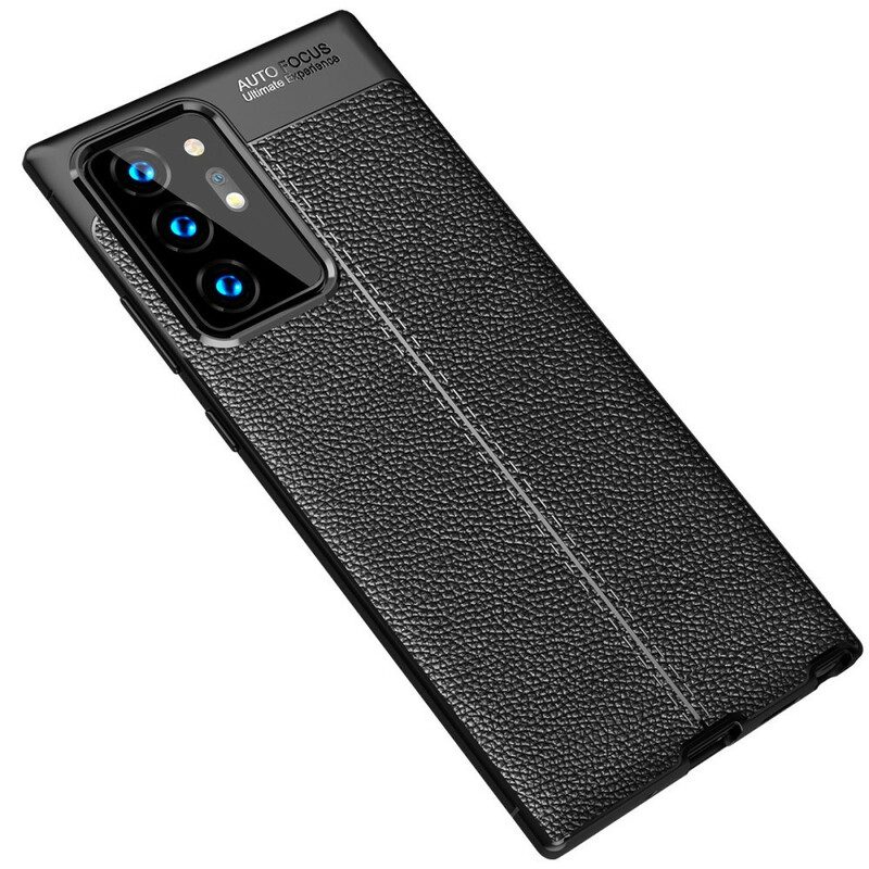 Hoesje voor Samsung Galaxy Note 20 Ultra Flexibele Koolstofvezeltextuur