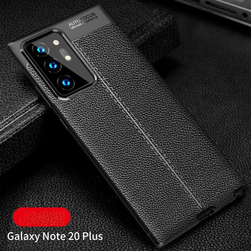 Hoesje voor Samsung Galaxy Note 20 Ultra Flexibele Koolstofvezeltextuur