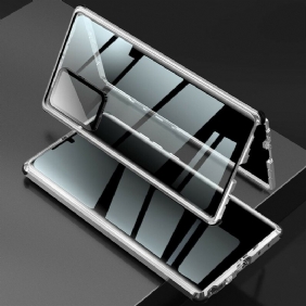 Hoesje voor Samsung Galaxy Note 20 Ultra Metalen Randen En Gehard Glas