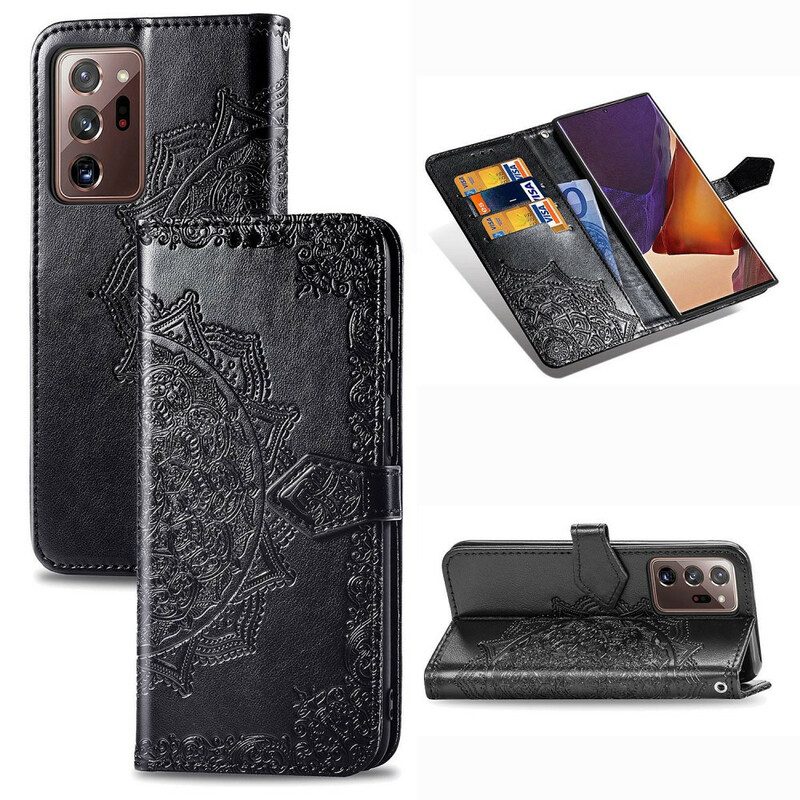 Leren Hoesje voor Samsung Galaxy Note 20 Ultra Mandala Middeleeuwen