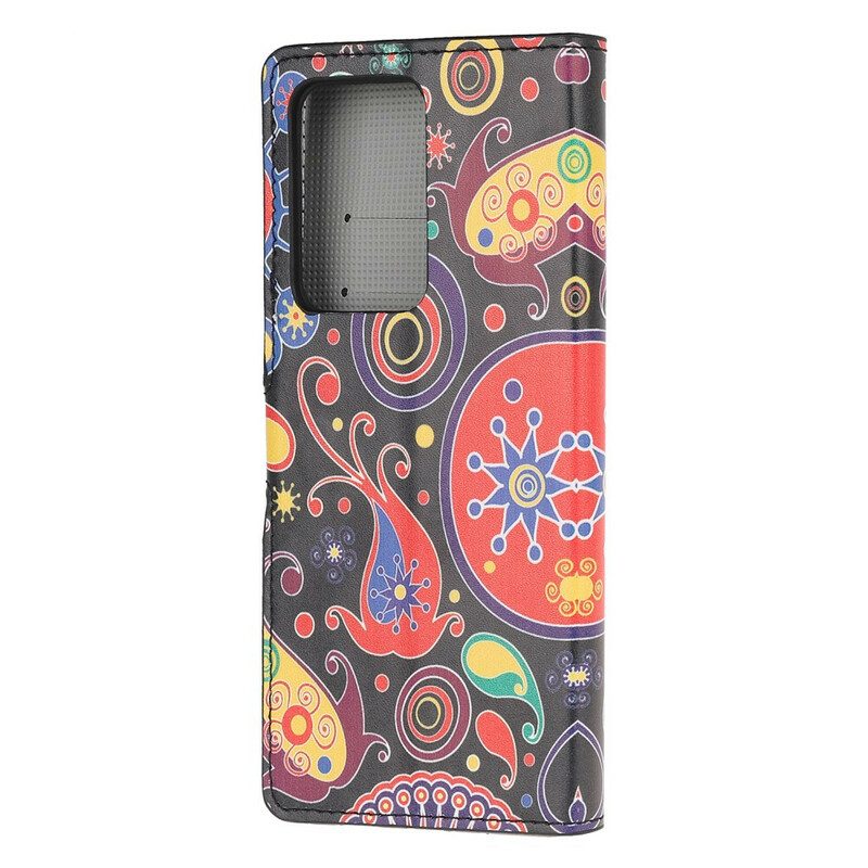 Leren Hoesje voor Samsung Galaxy Note 20 Ultra Melkweg Tekeningen