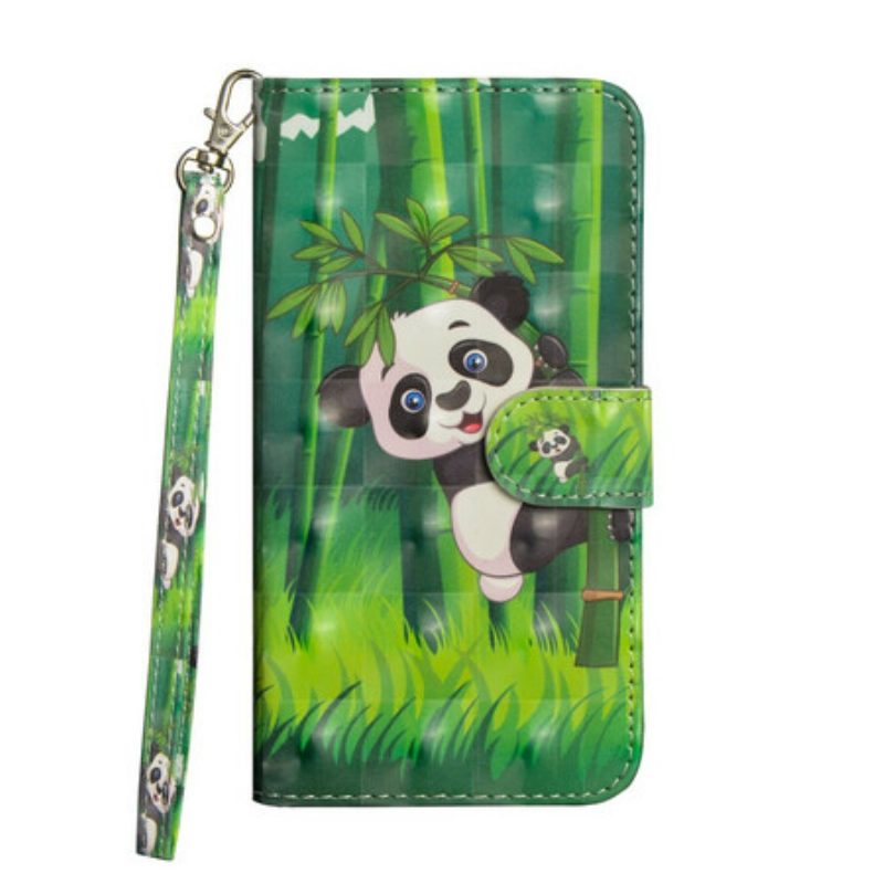 Leren Hoesje voor Samsung Galaxy Note 20 Ultra Panda En Bamboe