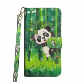 Leren Hoesje voor Samsung Galaxy Note 20 Ultra Panda En Bamboe