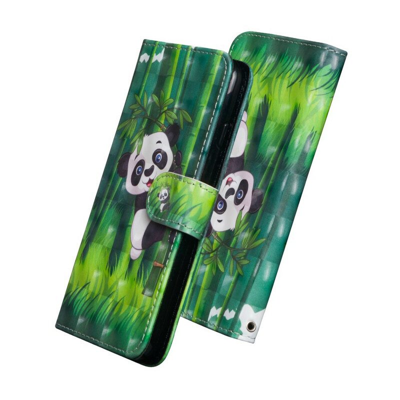 Leren Hoesje voor Samsung Galaxy Note 20 Ultra Panda En Bamboe