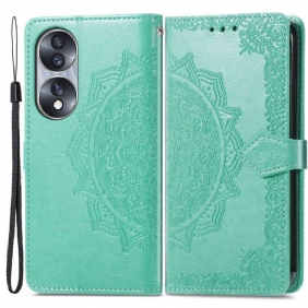 Folio-hoesje voor Honor 70 Mandala Middeleeuwen