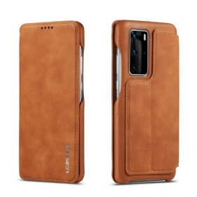 Bescherming Hoesje voor Huawei P40 Folio-hoesje Lc.imeeke Ledereffect