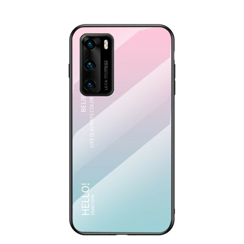 Hoesje voor Huawei P40 Gehard Glas Hallo