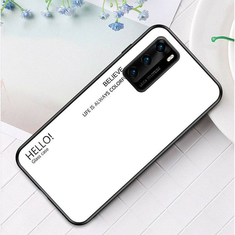 Hoesje voor Huawei P40 Gehard Glas Hallo