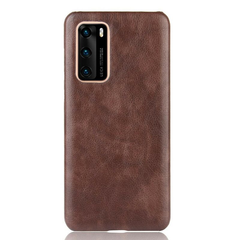 Hoesje voor Huawei P40 Litchi Performance Leereffect