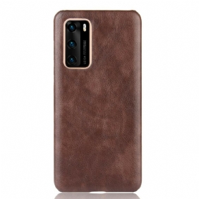 Hoesje voor Huawei P40 Litchi Performance Leereffect