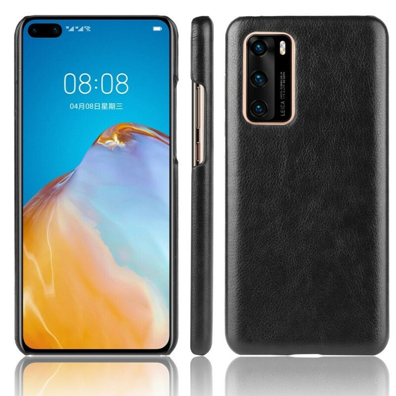 Hoesje voor Huawei P40 Litchi Performance Leereffect