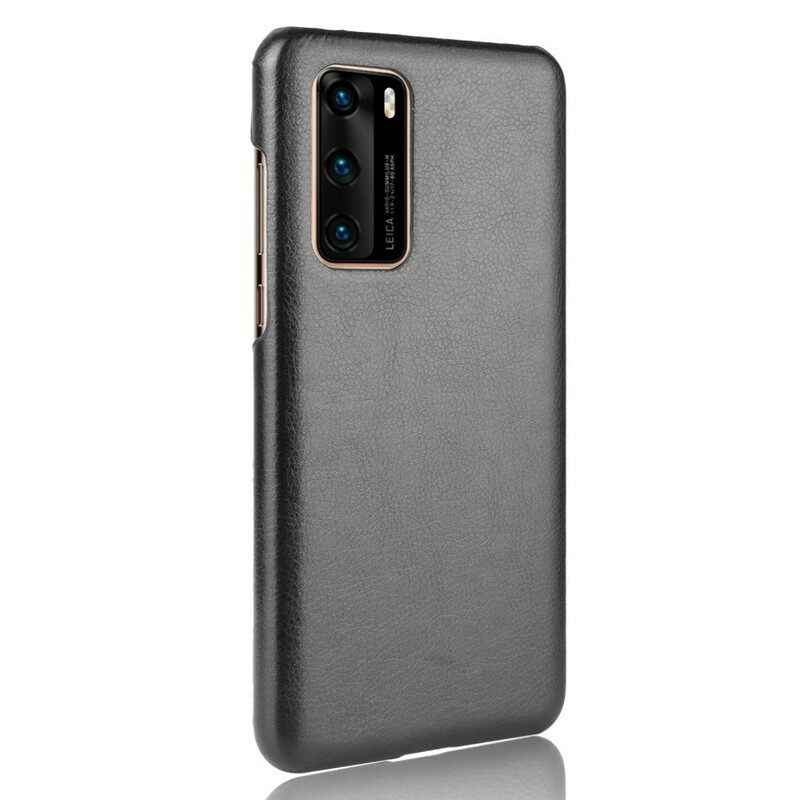 Hoesje voor Huawei P40 Litchi Performance Leereffect