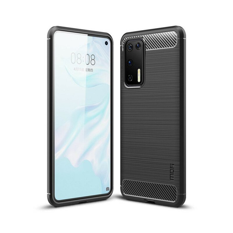 Hoesje voor Huawei P40 Mofi Geborsteld Koolstofvezel