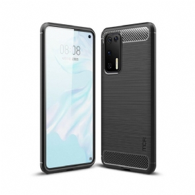 Hoesje voor Huawei P40 Mofi Geborsteld Koolstofvezel