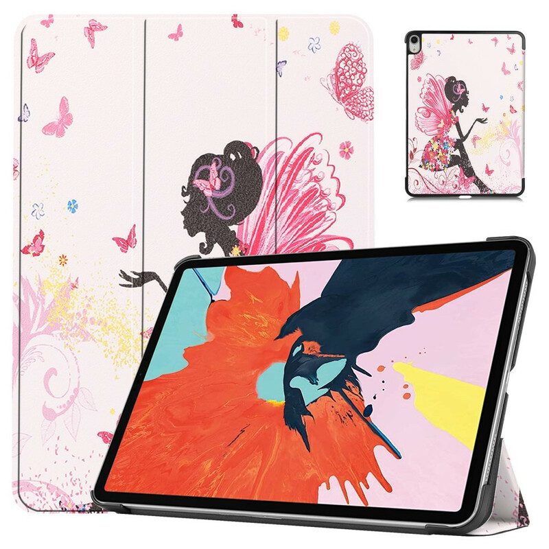 Bescherming Hoesje voor iPad Air (2022) (2020) Bloemenfee Kunstleer