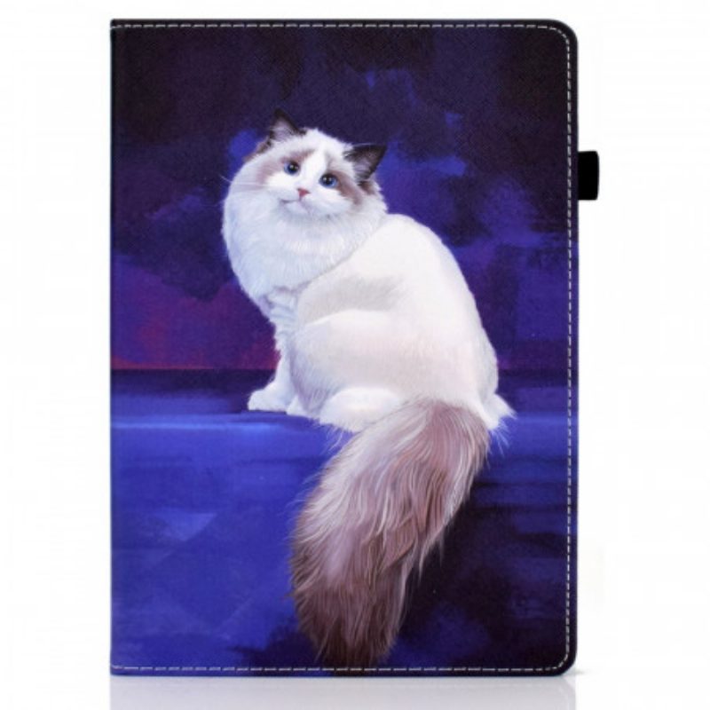 Cover voor iPad Air (2022) (2020) Witte Kat